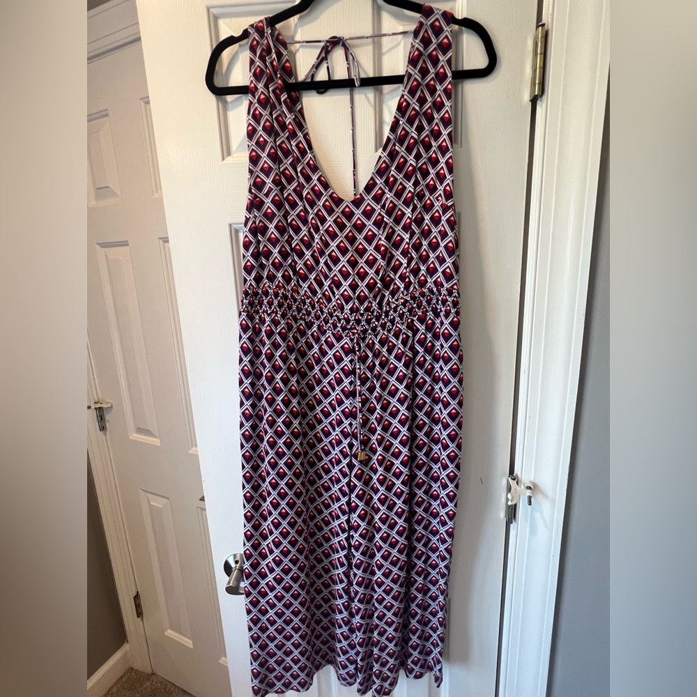 Cropped geographic jumpsuit